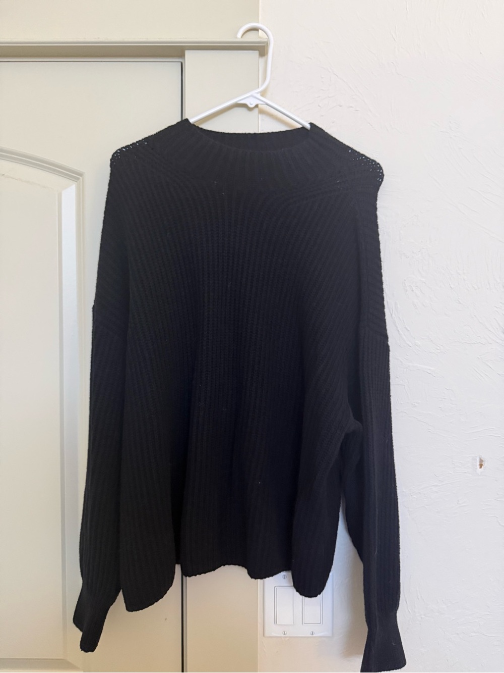 Old Navy So Soft Classic Black Ribbed Knit Sweater